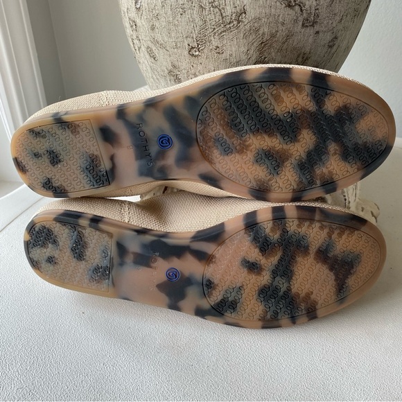 Rothy’s The Loafer Almond Toe Flats Shoes Womens 9 Ecru Sandstone Almond Tan - Picture 11 of 11